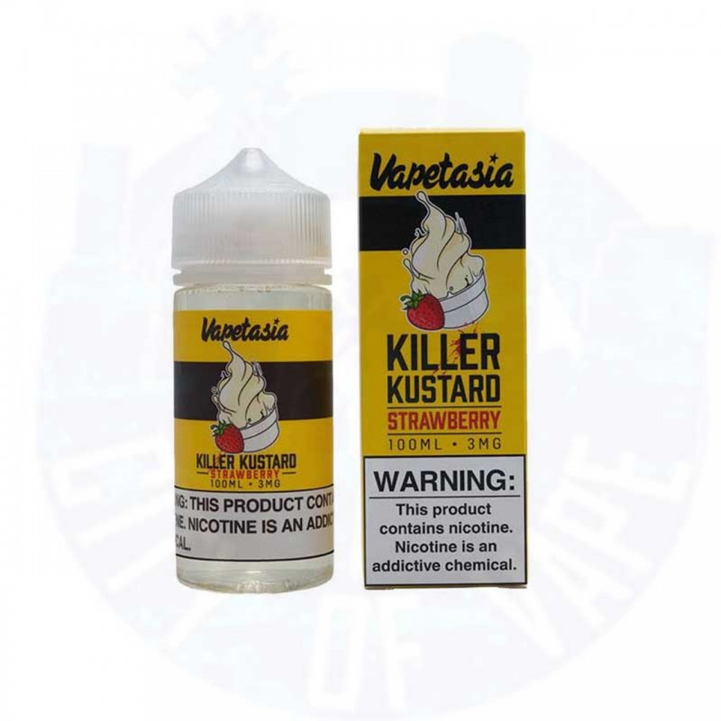 KILLER KUSTARD STRAWBERRY BY VAPETASIA E-LIQUID | 100 ML STRAWBERRY CUSTARD FLAVOR E-JUICE