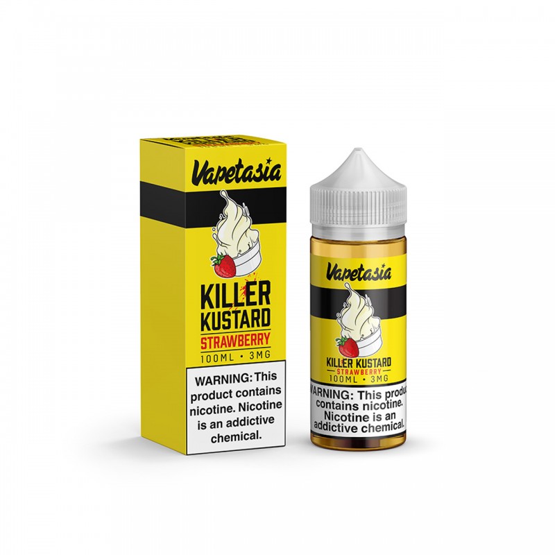 KILLER KUSTARD STRAWBERRY BY VAPETASIA E-LIQUID | 100 ML STRAWBERRY CUSTARD FLAVOR E-JUICE