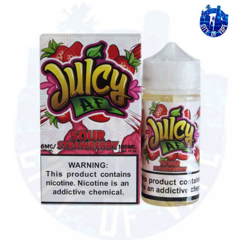 SOUR STRAWBERRY BY JUICY AF E-LIQUID | 100 ML