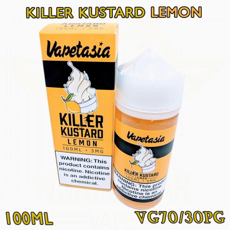 KILLER KUSTARD LEMON BY VAPETASIA E-LIQUID | 100 ML LEMON CUSTARD FLAVOR E-JUICE