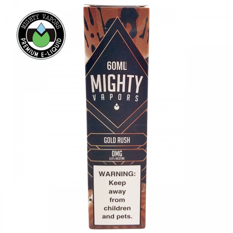 GOLD RUSH BY MIGHTY VAPORS | 60 ML VIRGINIA TOBACCO VANILLA CARAMEL TOBACCO FLAVOR E-LIQUID