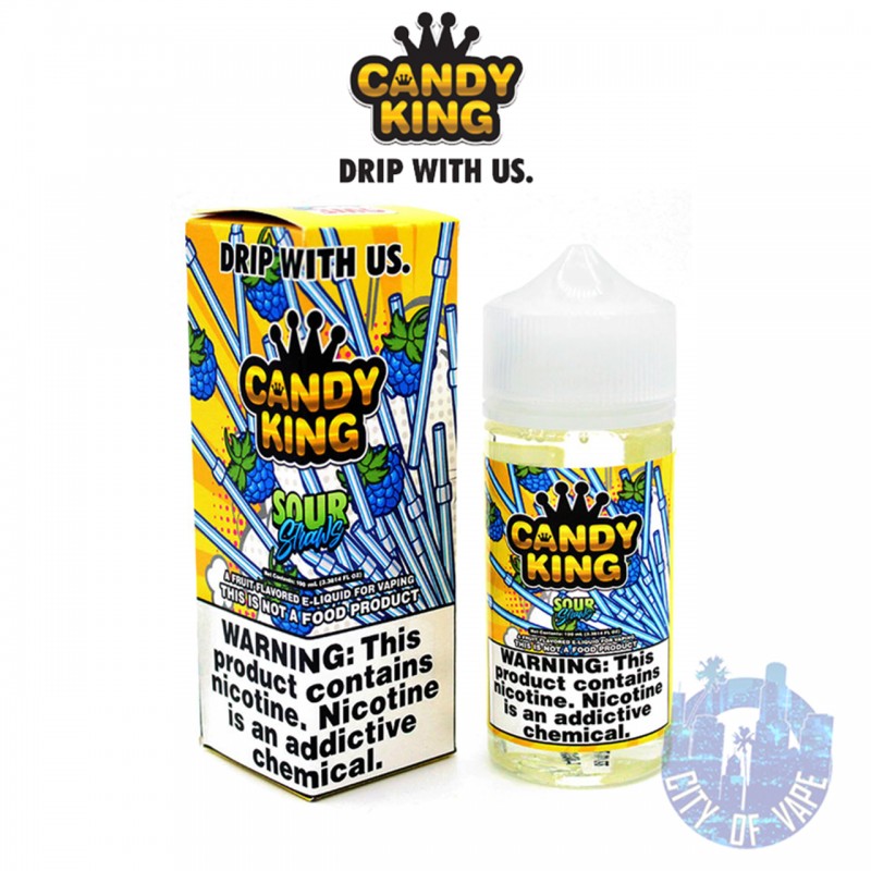 SOUR STRAWS BY CANDY KING | 100 ML BLUE RASPBERRY ...