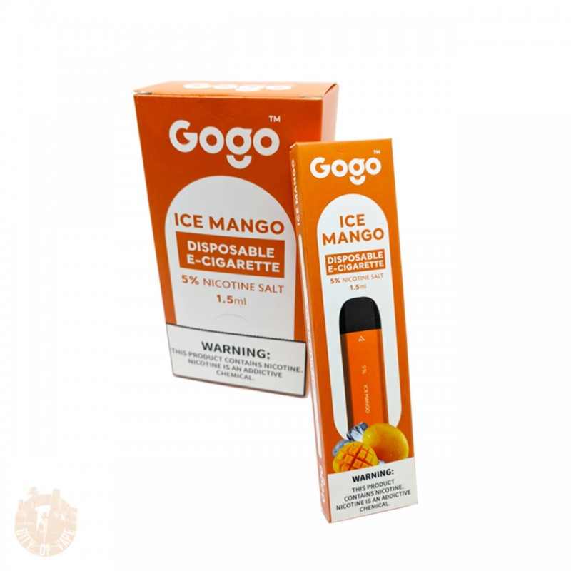 GOGO DISPOSABLE E-CIGARETTE 5% NICOTINE SALT 1.5 ML 400 PUFFS