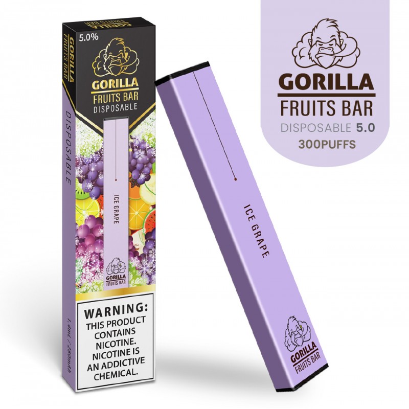 GORILLA FRUITS BAR DISPOSABLE DEVICE 5.0% NICOTINE 300 PUFFS