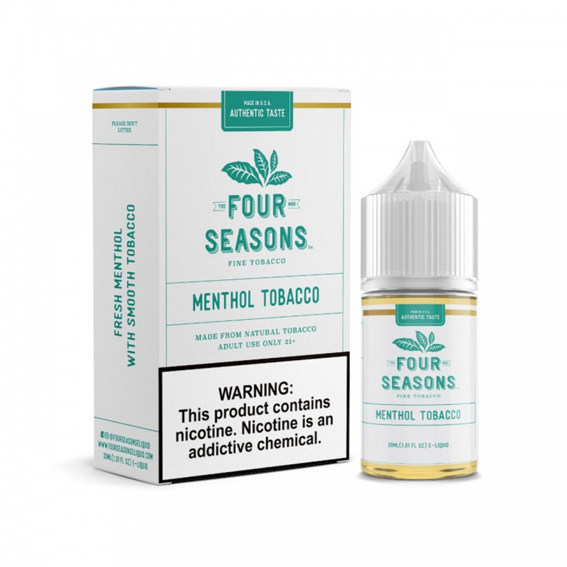 MENTHOL TOBACCO BY FOUR SEASONS | 30 ML FRESH MENTHOL SMOOTH TOBACCO FLAVOR